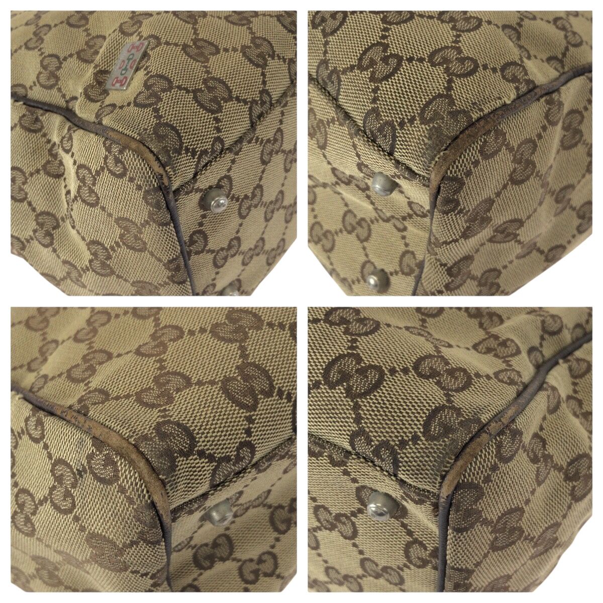 GUCCI グッチ シェリーライン GG柄 ベージュ シルバー金具 GG 