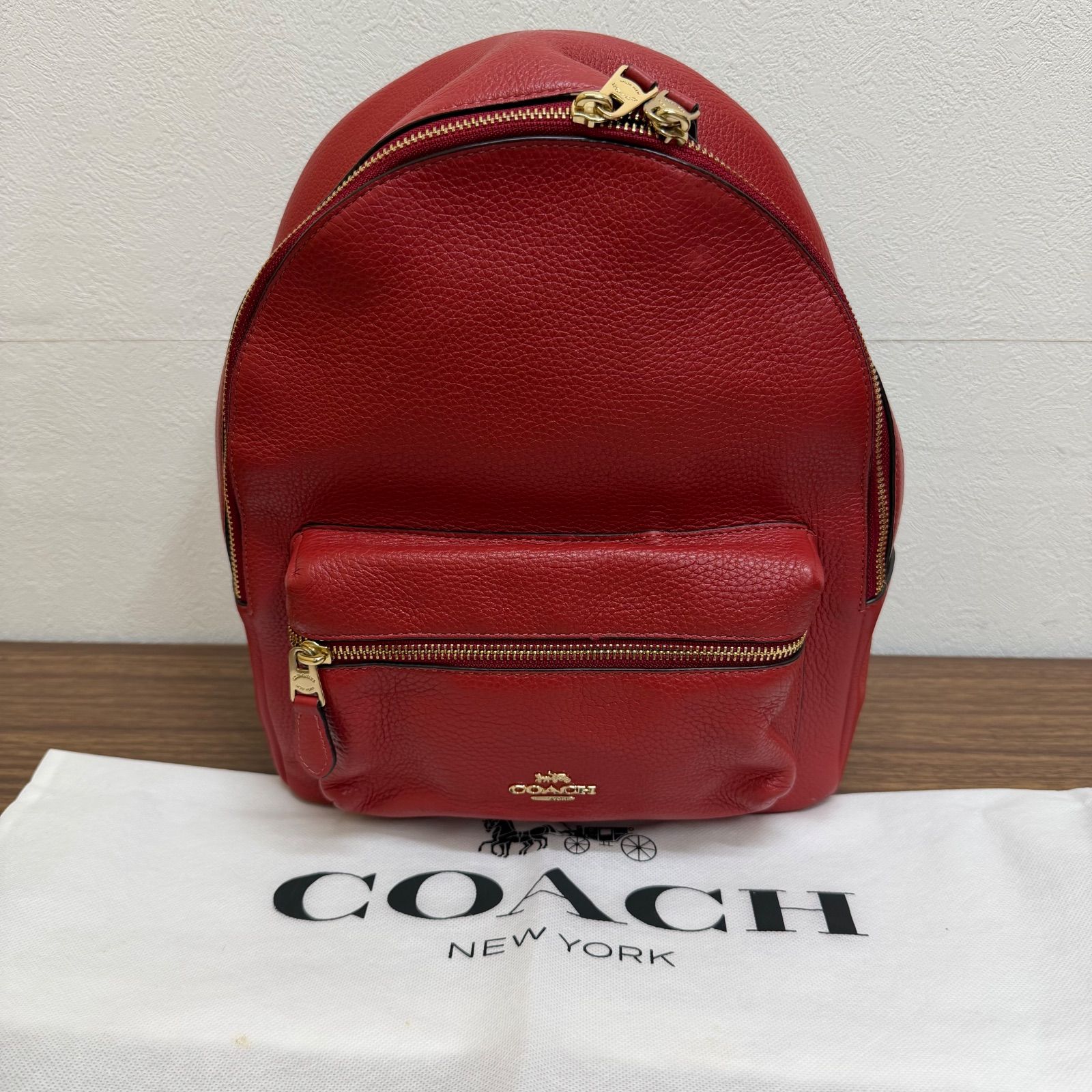 (b)COACH コーチ リュック バックパック デイパック F30550 レッド レザー 6,160円