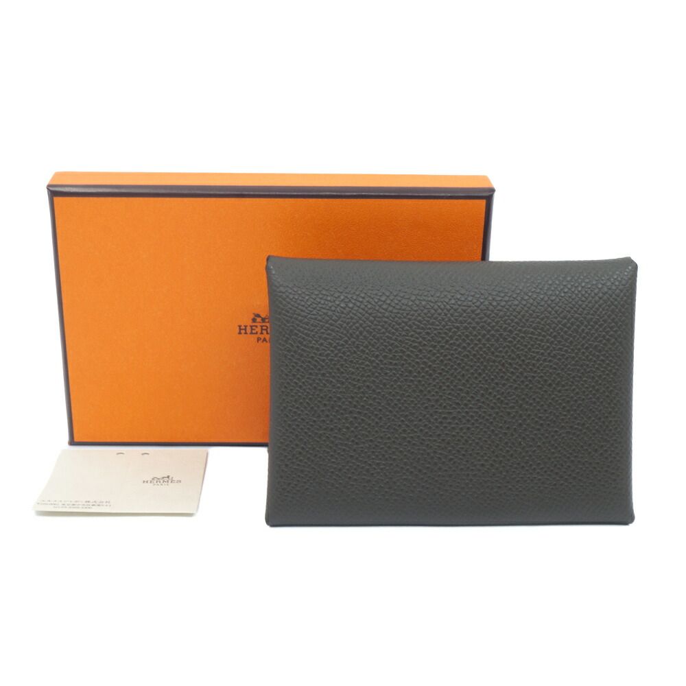 栄】エルメス カルヴィデュオ カードケース 小銭入れ ヴォーエプソン