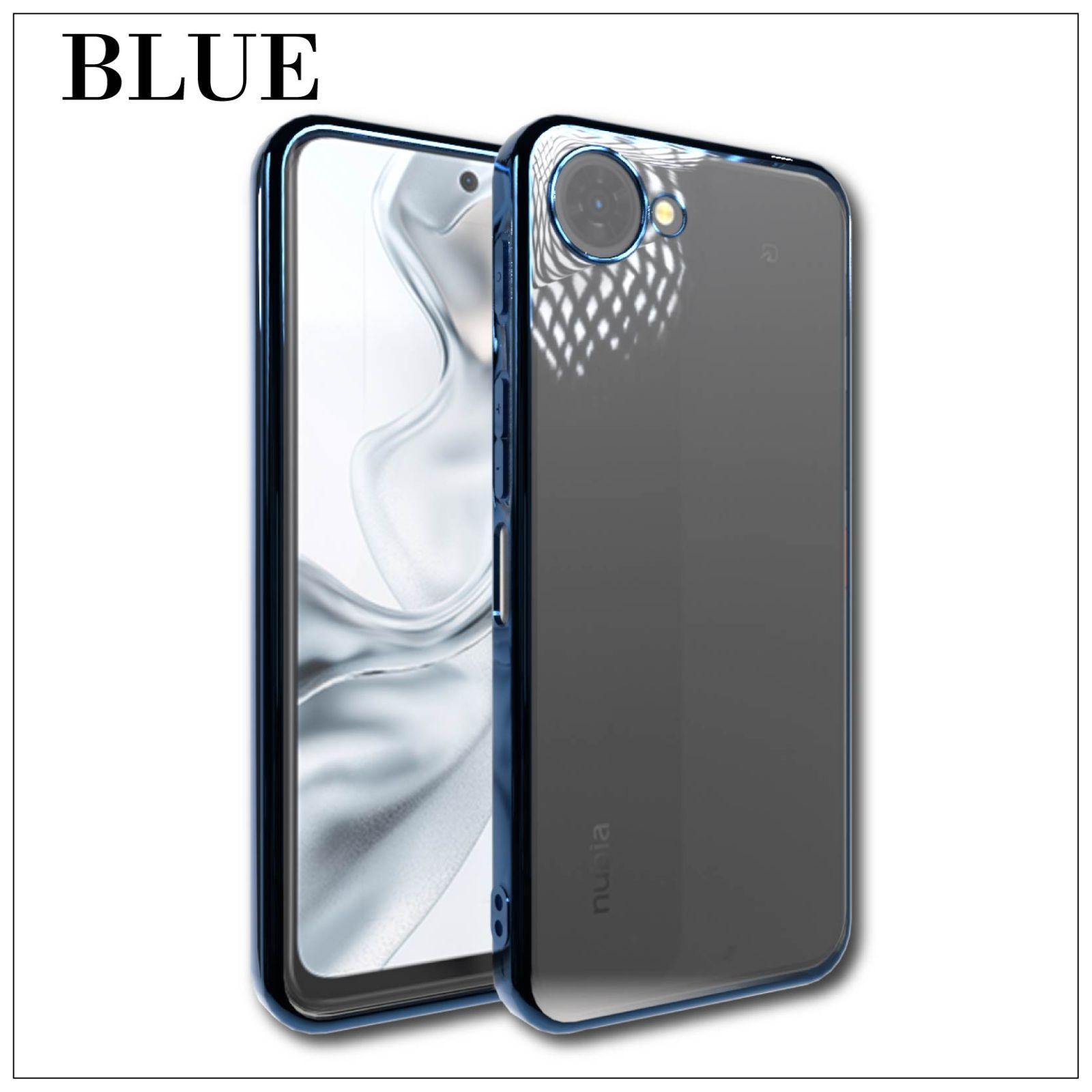 ZTE nubia S2e (A507ZT) S2R シンプル サイドメッキ加工 TPU クリア 耐