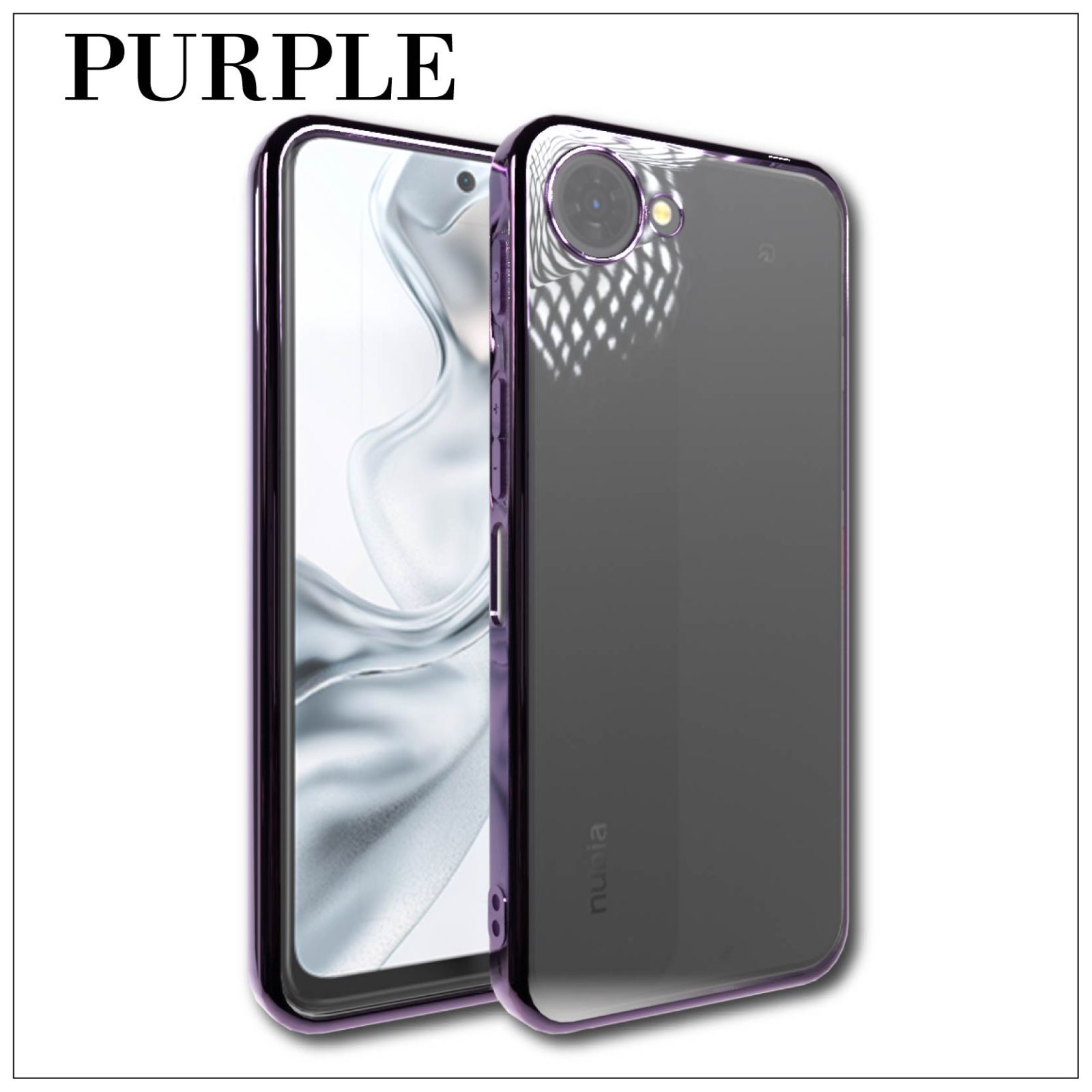 【新品未使用】nubia S2e ブラック クリアケース付き♪ ZTE nubia S2e (A507ZT) S2R シンプル サイドメッキ加工 TPU クリア 耐
