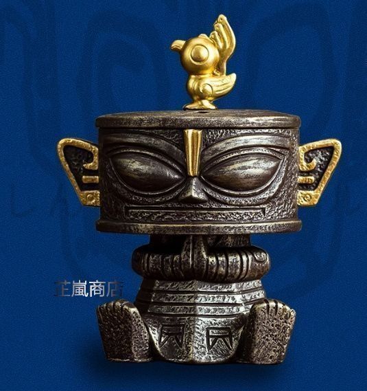新品・未使用】香炉 三星堆 銅人 置物 鑑賞 セラミック製 工芸品 美術
