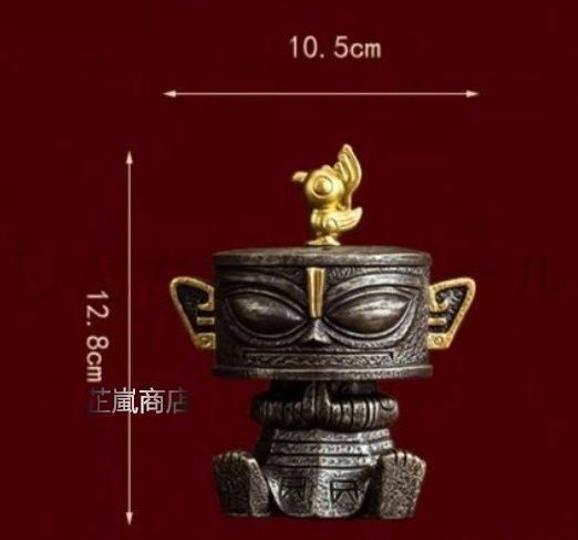新品・未使用】香炉 三星堆 銅人 置物 鑑賞 セラミック製 工芸品 美術