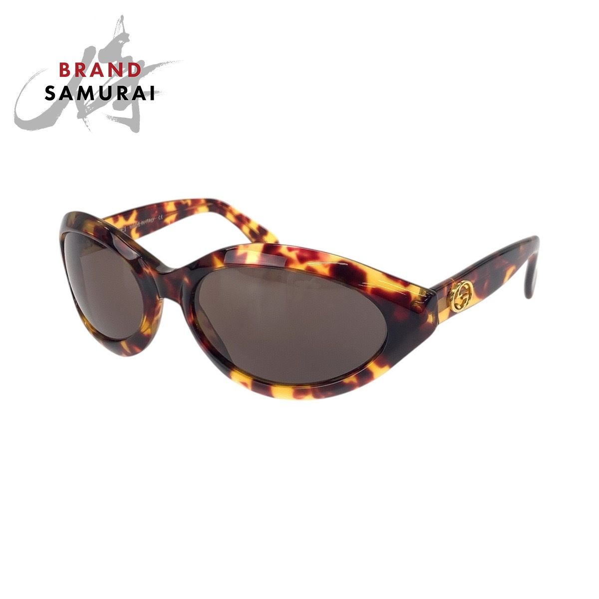 美品✨GUCCI サングラス　ベッコウ柄 美品 GUCCI グッチ ベッコウ柄 ブラウン ゴールド金具 プラスチック