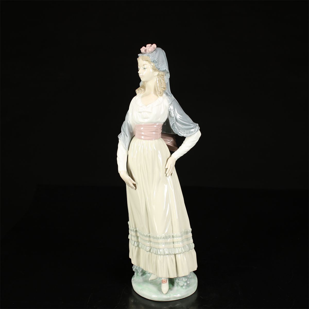 LLADRO 【リヤドロ】 磁器人形 フィギュリン ドレス美少女 置物 高32