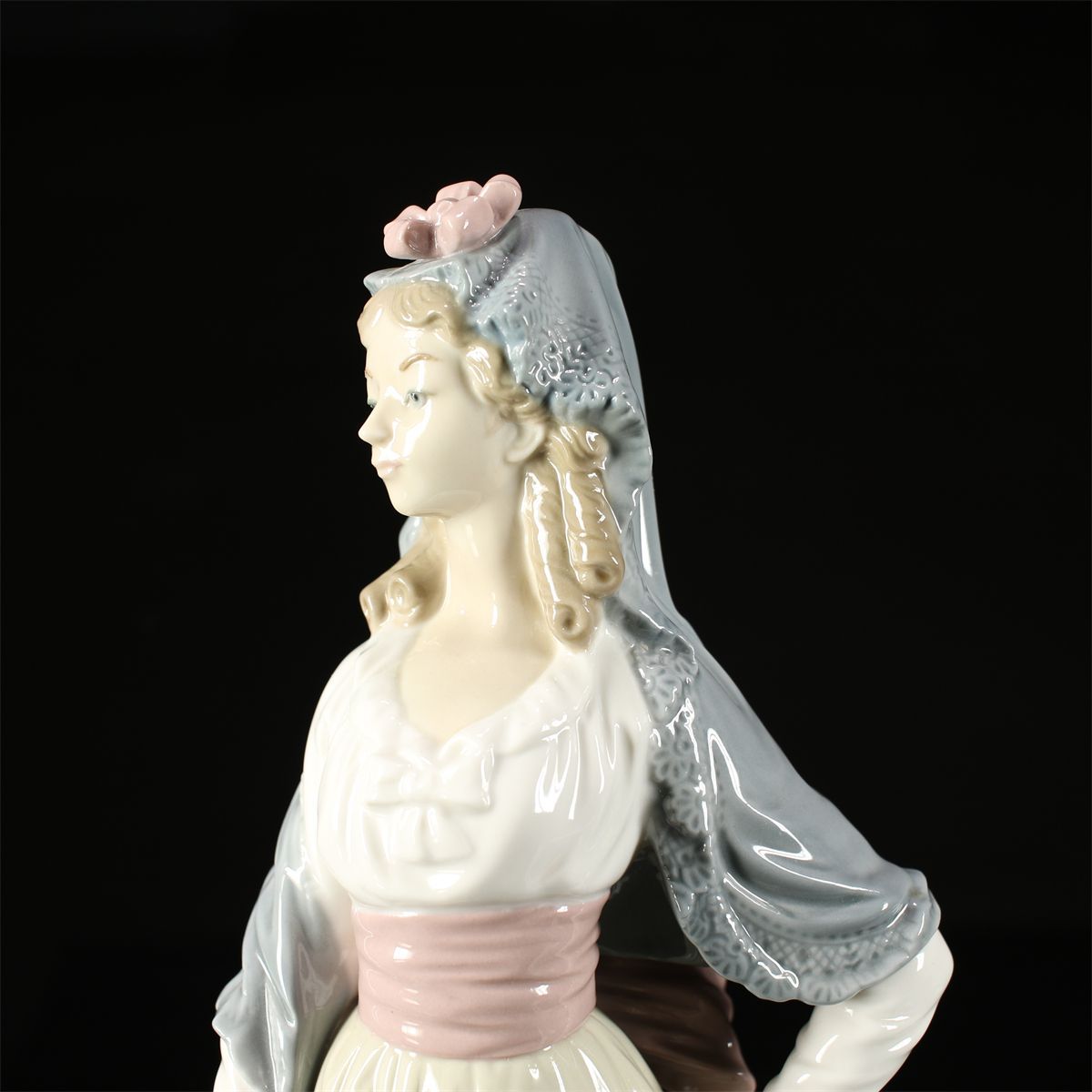 LLADRO 【リヤドロ】 磁器人形 フィギュリン ドレス美少女 置物 高32