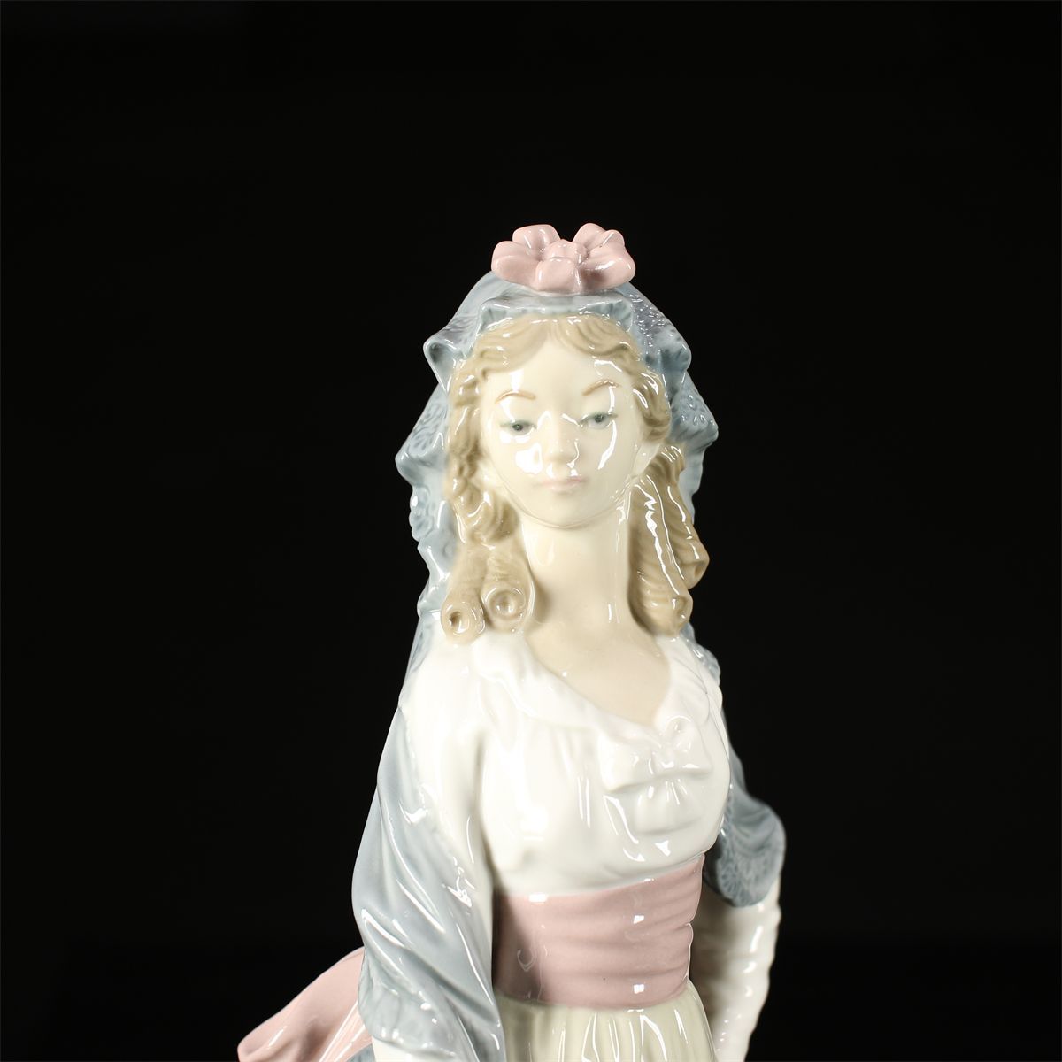 LLADRO 【リヤドロ】 磁器人形 フィギュリン ドレス美少女 置物 高32