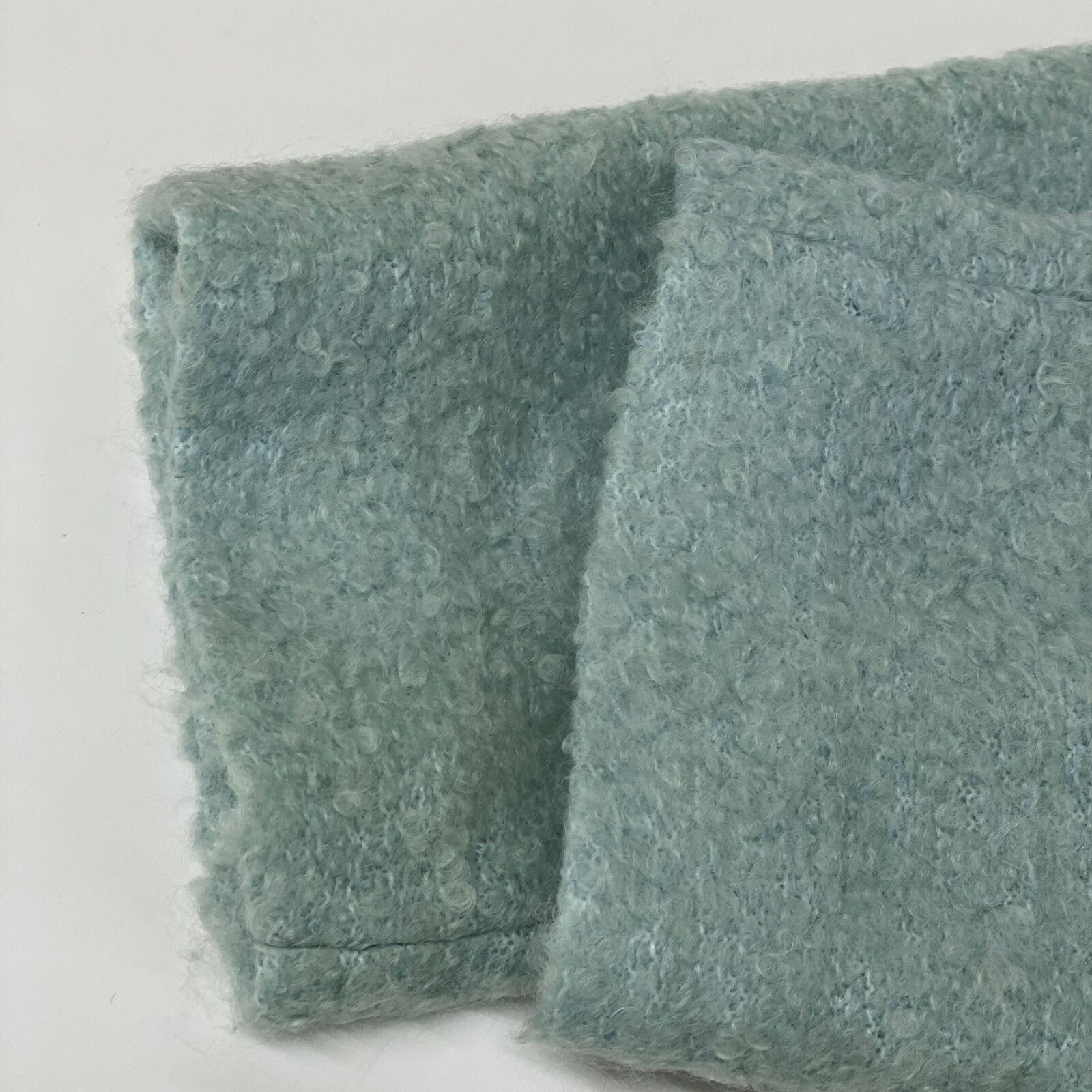 ESCADA エスカーダ ﾗｲﾄﾌﾞﾙｰ 5014078 ﾓﾍｱｳｰﾙ ﾎﾞｱ 2WAY ｺｰﾄ 34 - メルカリ