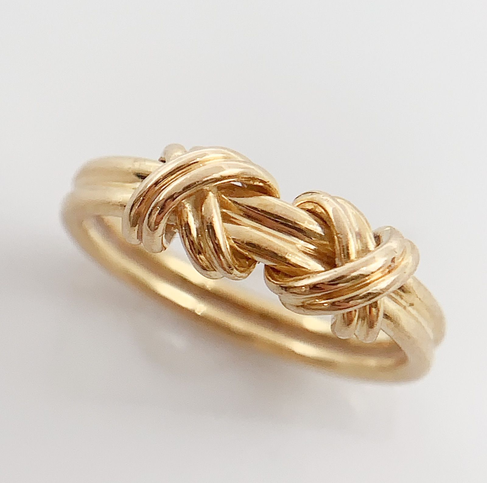 中古】TIFFANY&Co. ティファニーダブルシグネチャー 750 リング K18 
