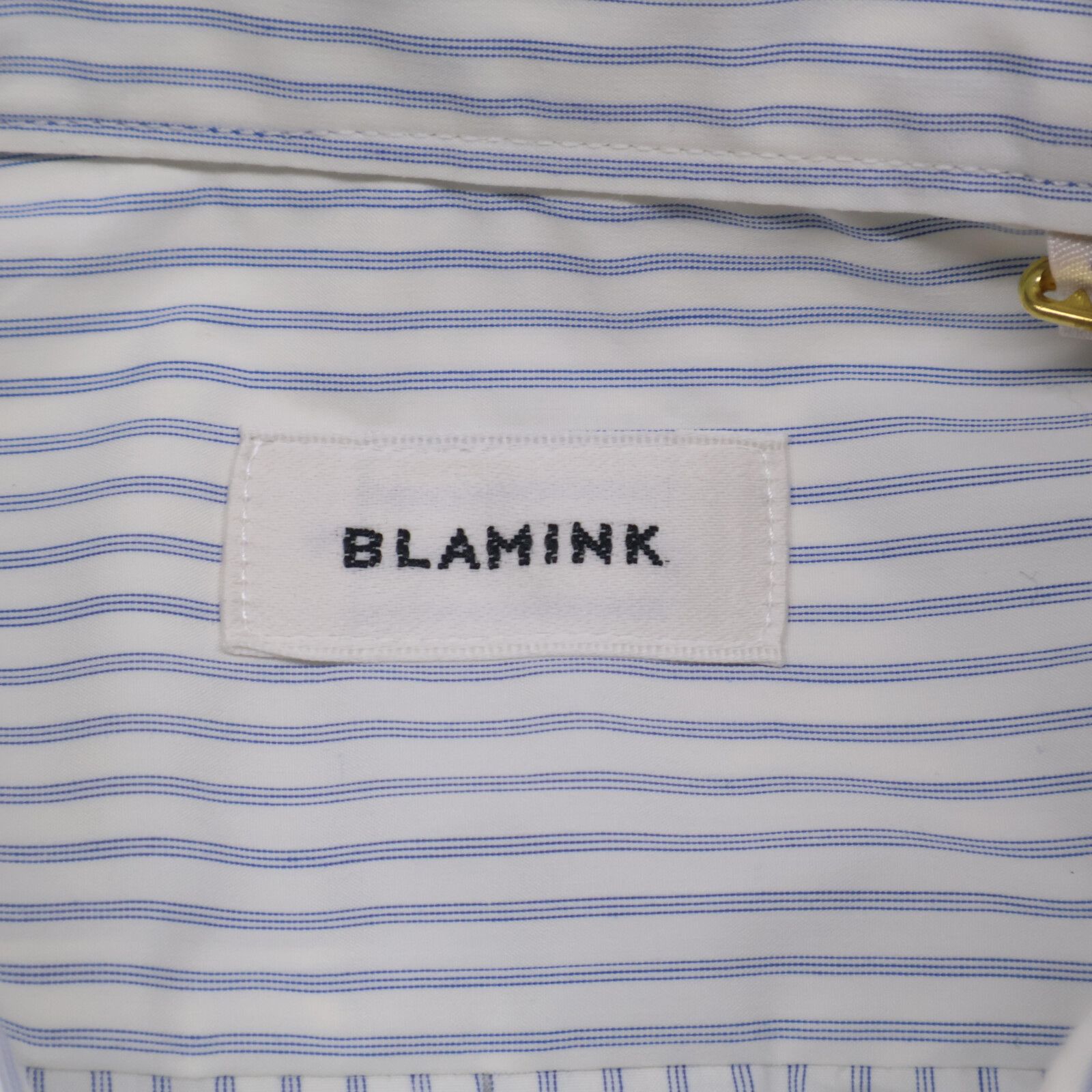 BLAMINK ブラミンク 7911-230ｰ0157 ﾎﾜｲﾄ×ﾌﾞﾙｰ PRE ｽﾄﾗｲﾌﾟﾚｷﾞｭﾗｰｼｬﾂ 36 