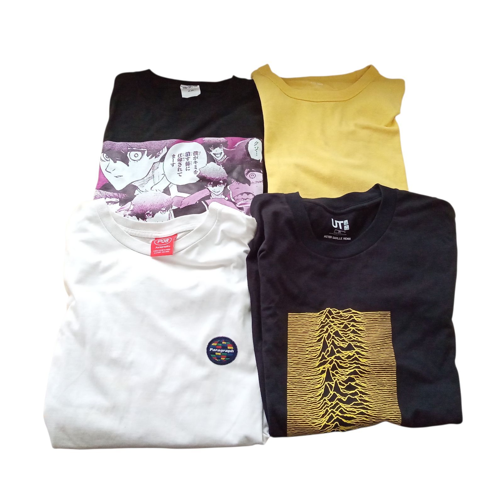 X01095 Tシャツ4枚セット paragraph ユニクロ ブルーロック Tシャツ
