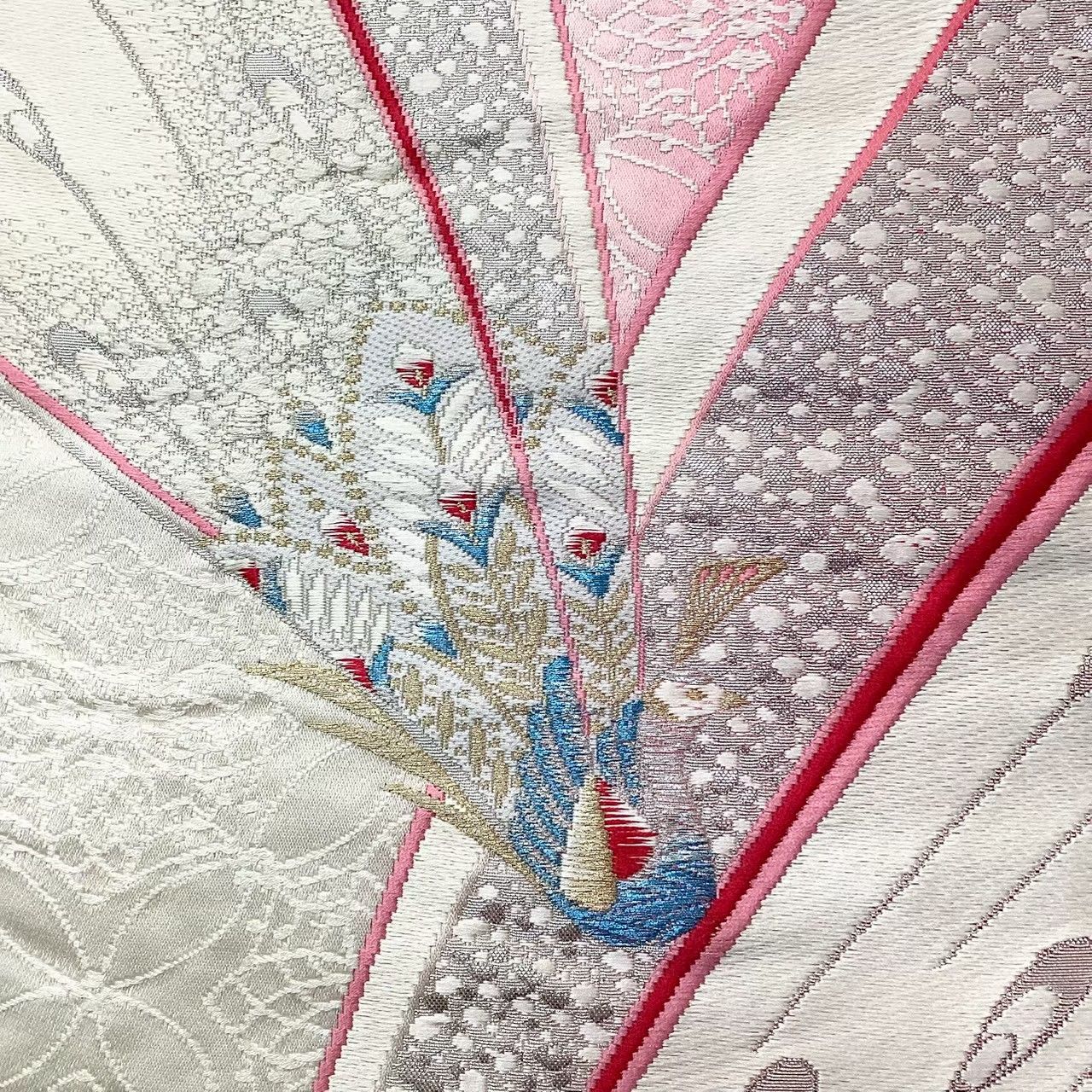 SO-406 袋帯 六通 正絹 銀箔 銀糸 金糸 孔雀 豪華 SO-406 袋帯 六通 正絹 銀箔 銀糸 金糸 孔雀 豪華 【公式通販】