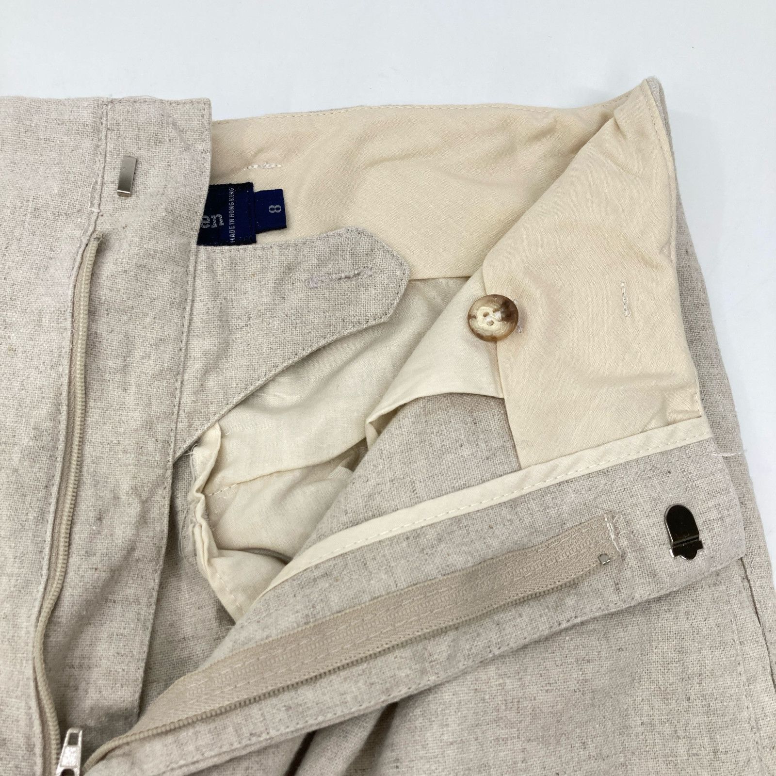 Ralph Lauren ラルフローレン M3C7012 ﾍﾞｰｼﾞｭ ｺｯﾄﾝ×ﾘﾈﾝ ﾄｸﾞﾙﾍﾞﾙﾄ ﾜｲﾄﾞ