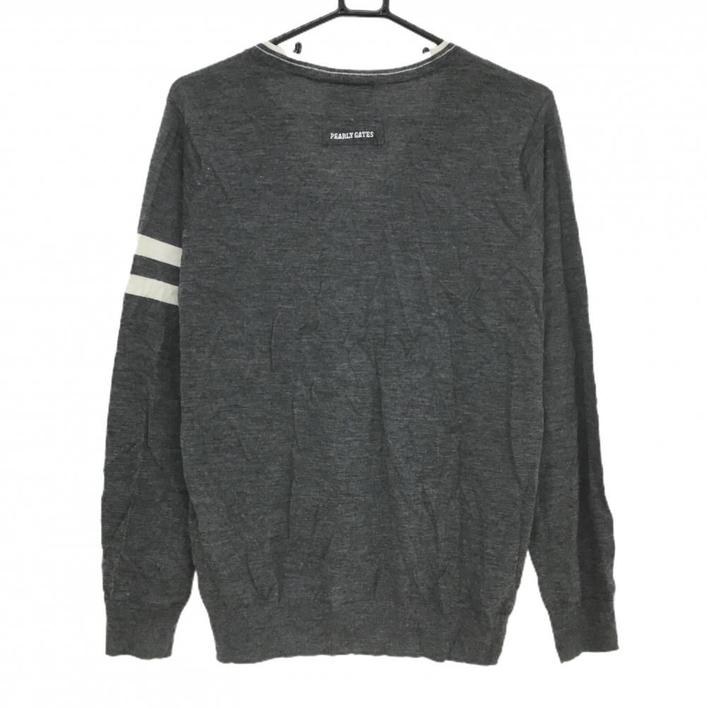 カシミヤ100% 美品 パーリーゲイツ ニット セーター グレー 4 M〜L相当