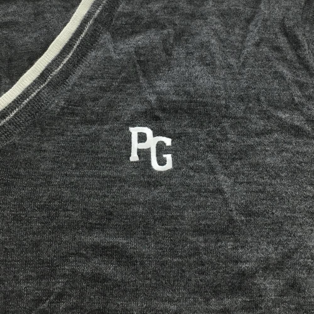 美品】パーリーゲイツ セーター ダークグレー カシミヤ100% 薄手