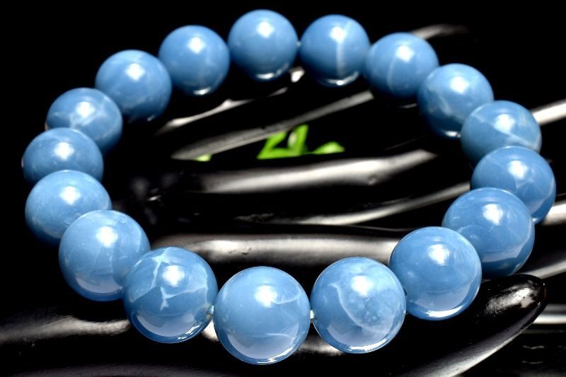 1点物】オーストラリア産◇希少 ブルーオパール 12.5mm ブレスレット