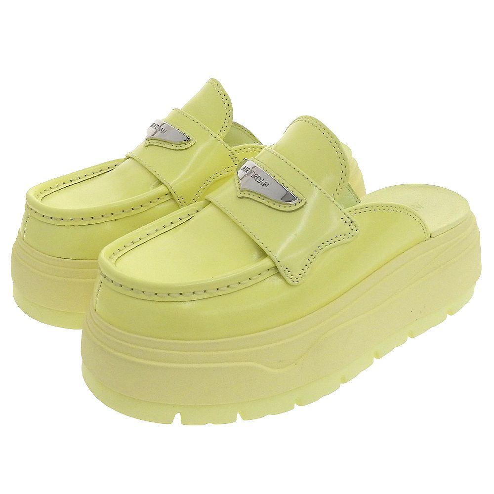 NIKE ナイキ 美品 AIR JORDAN レザー シルバー金具 厚底ミュール