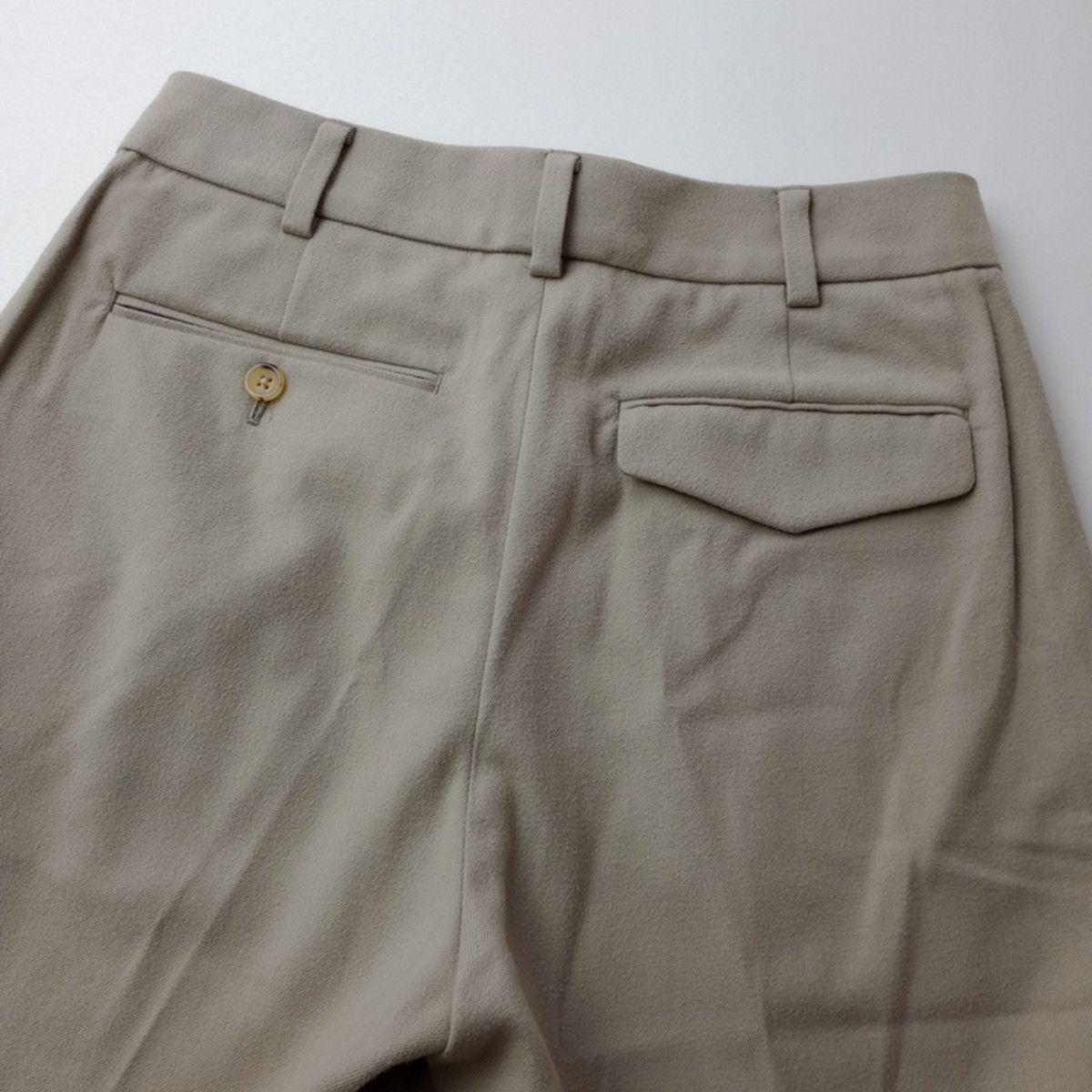 マーガレットハウエル ウールコットントラウザーズパンツ 17AW ベージュ MARGARET HOWELL マーガレットハウエル BRUSHED COTTON WOOL TROUSERS