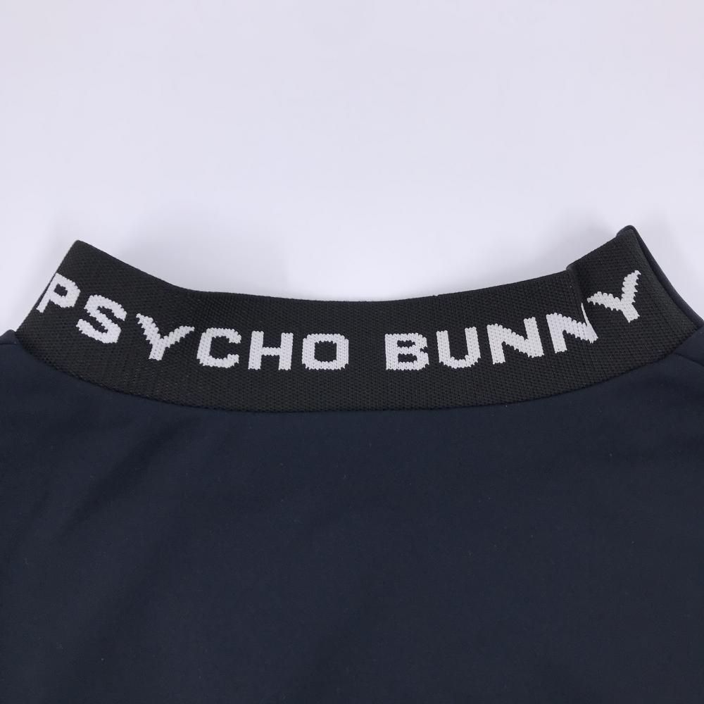 美品】サイコバニー 長袖ハイネックシャツ ネイビー×白 スカルラビット