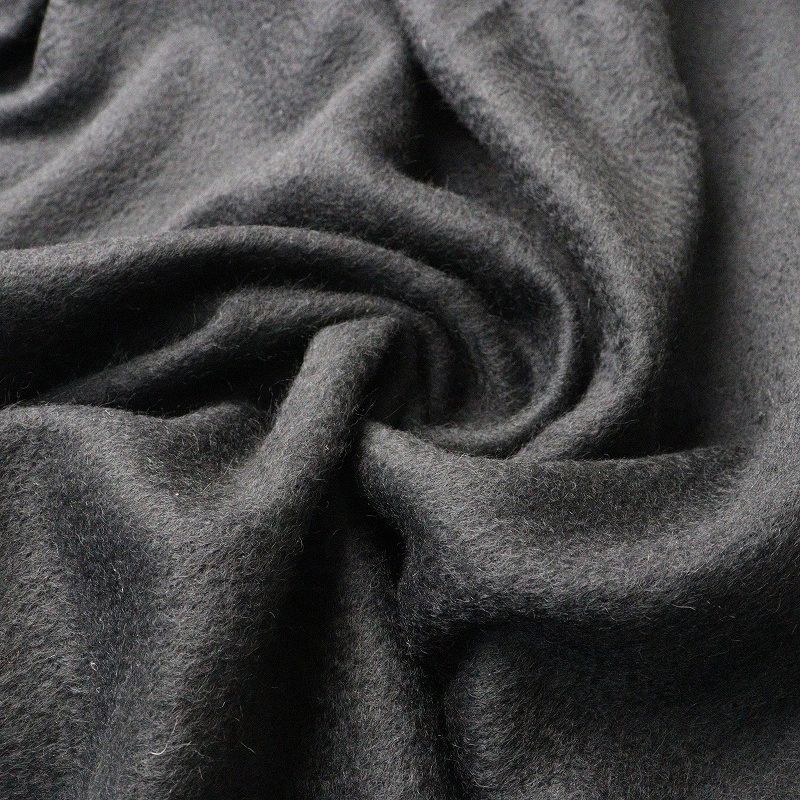 美品 アソースメレ ASAUCE MELER レザートリミング 大判カシミヤ