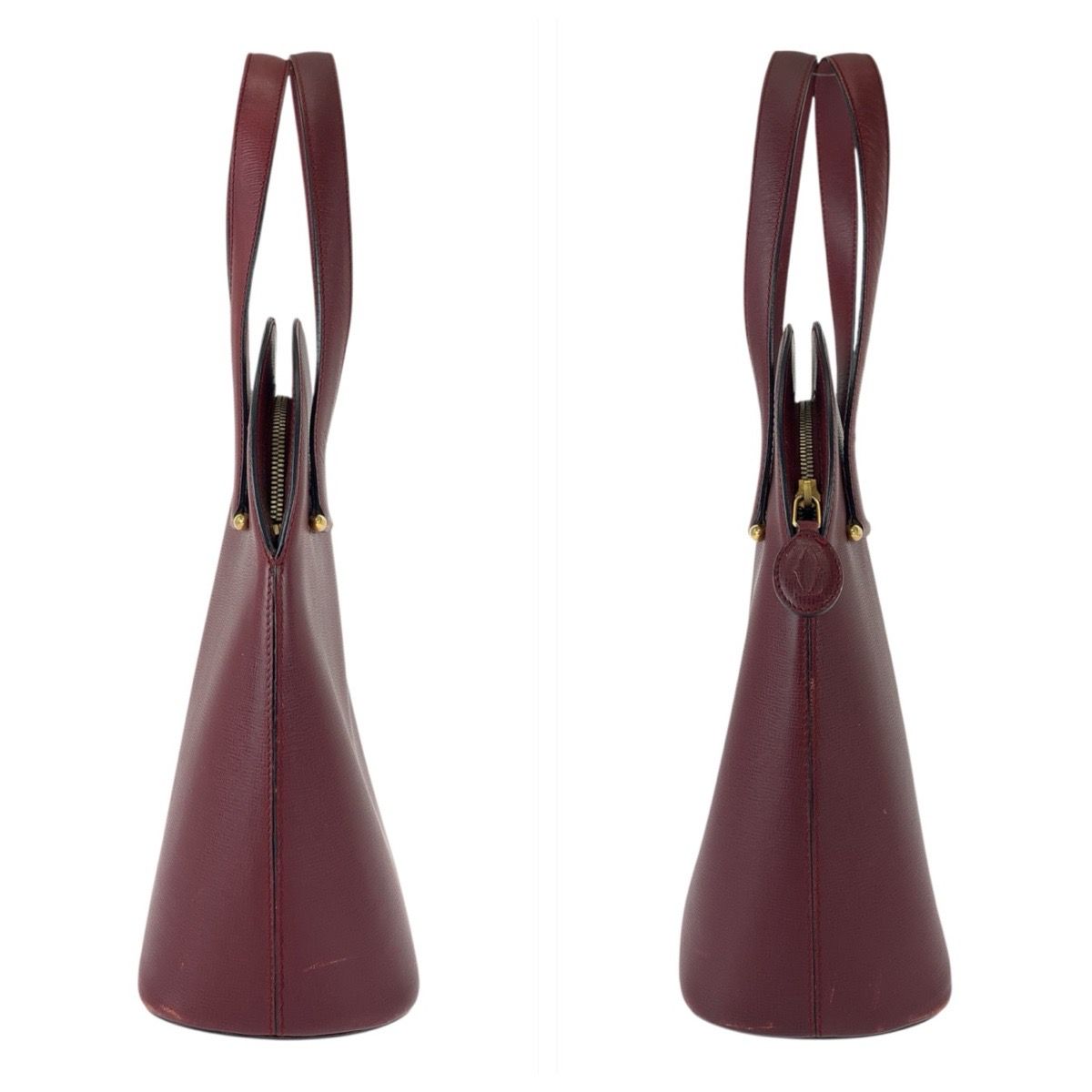 CARTIER カルティエ マストライン ボルドー ゴールド金具 レザー  