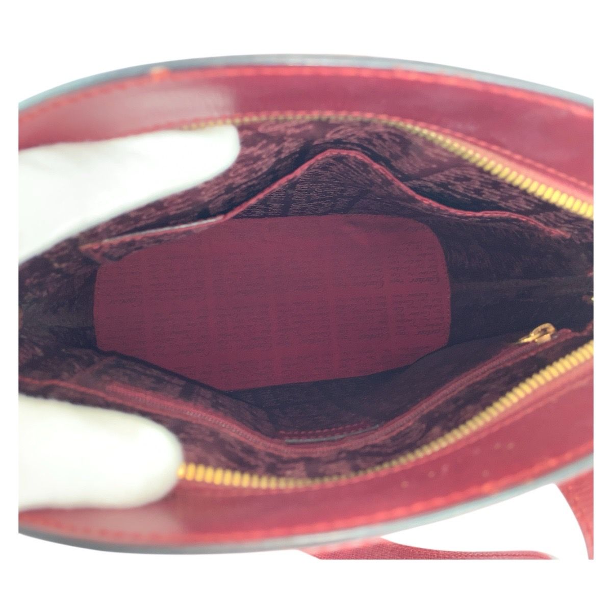 CARTIER カルティエ マストライン ボルドー ゴールド金具 レザー  