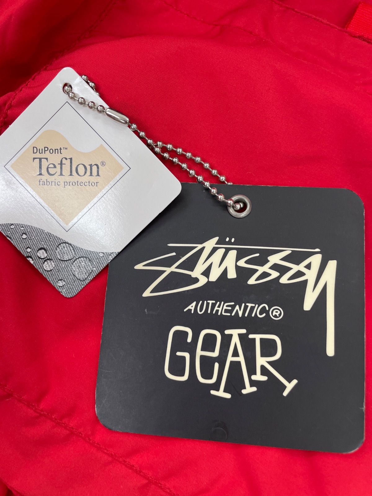 stussy 赤 ダウンジャケット アウター メンズ Mサイズ 希少 かっこいい 