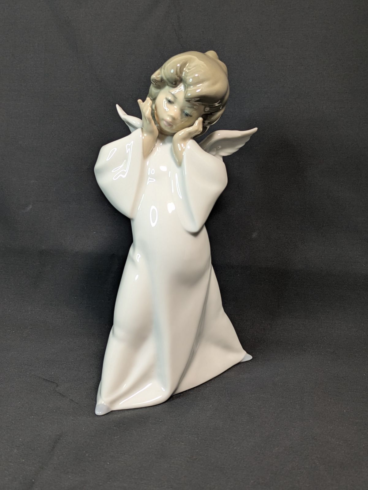 ① LLADRO リヤドロ 天使の考えごと 4959 フィギュリン 天使像 陶磁器