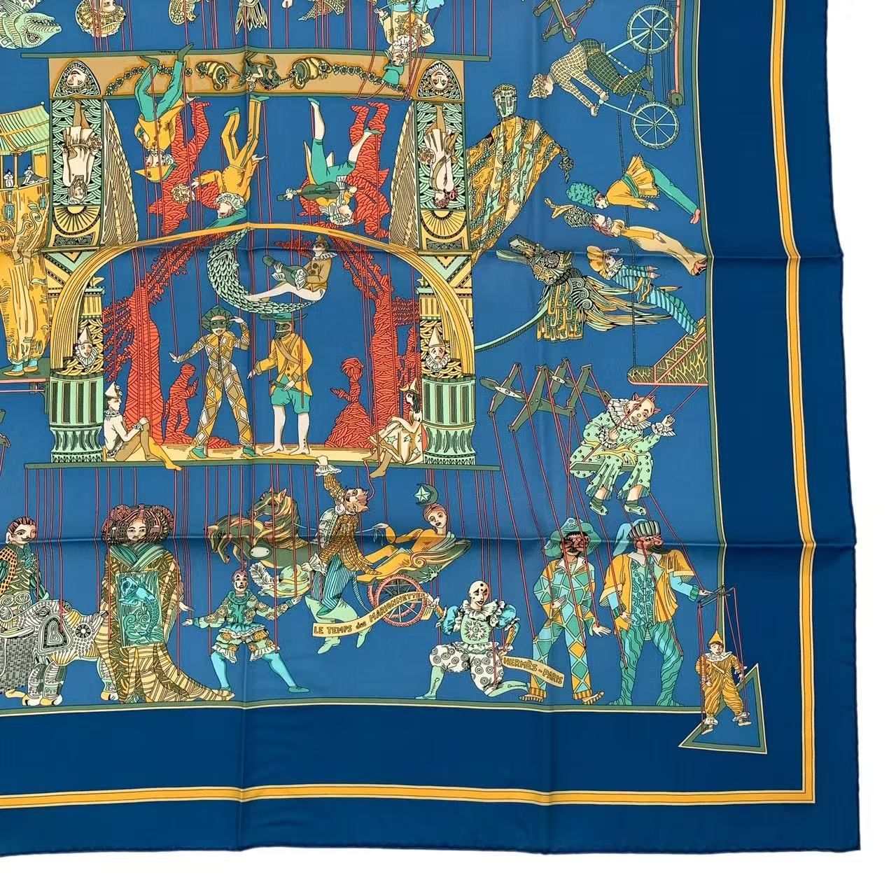 未使用品 HERMES エルメス カレ90 LE TEMPS des MARIONNETTES マリオ