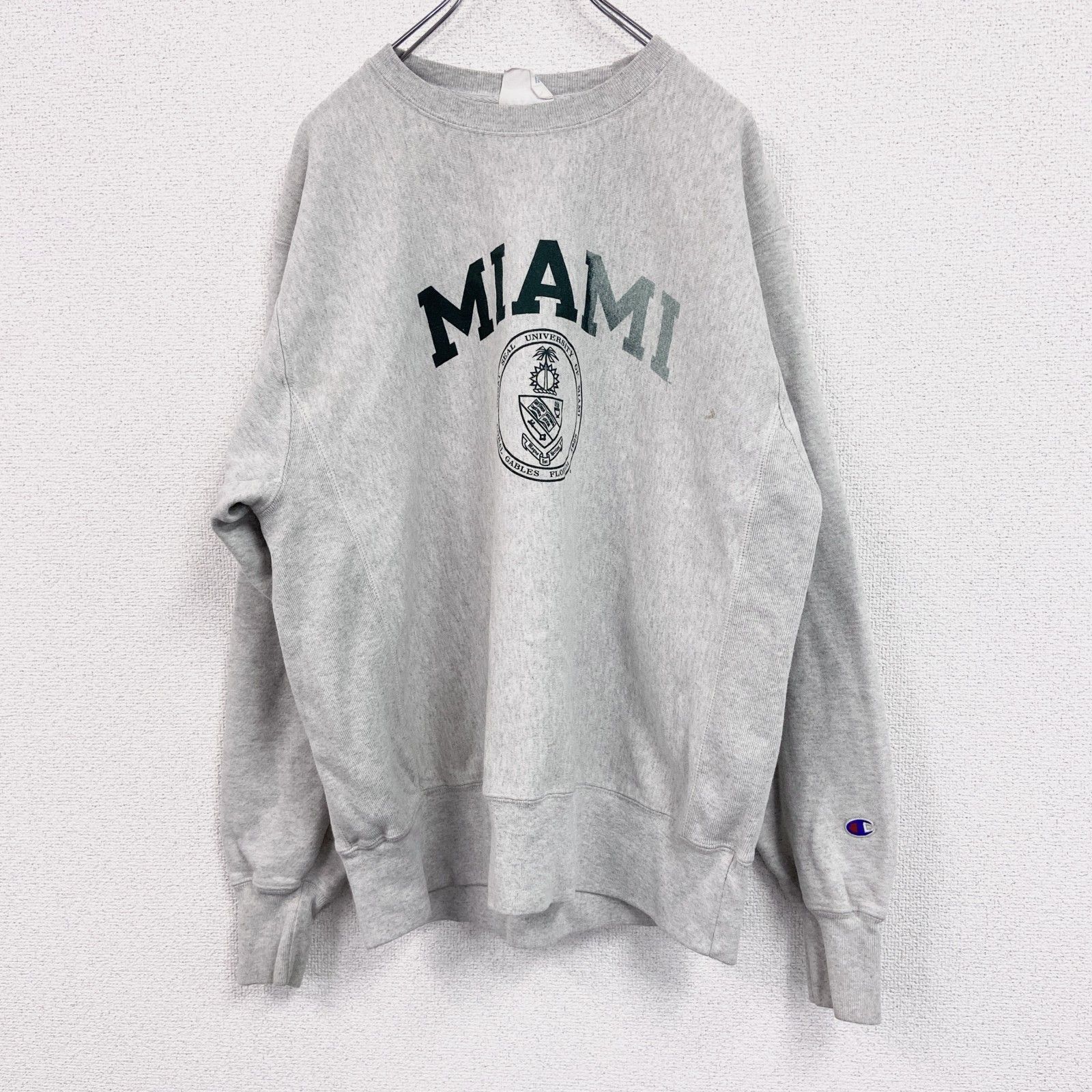 Ｔ*Ｕ様 レア★霜降り灰色90sチャンピオンリバースウィーブVTG 古着 used Champion チャンピオン リバースウィーブ スウェット