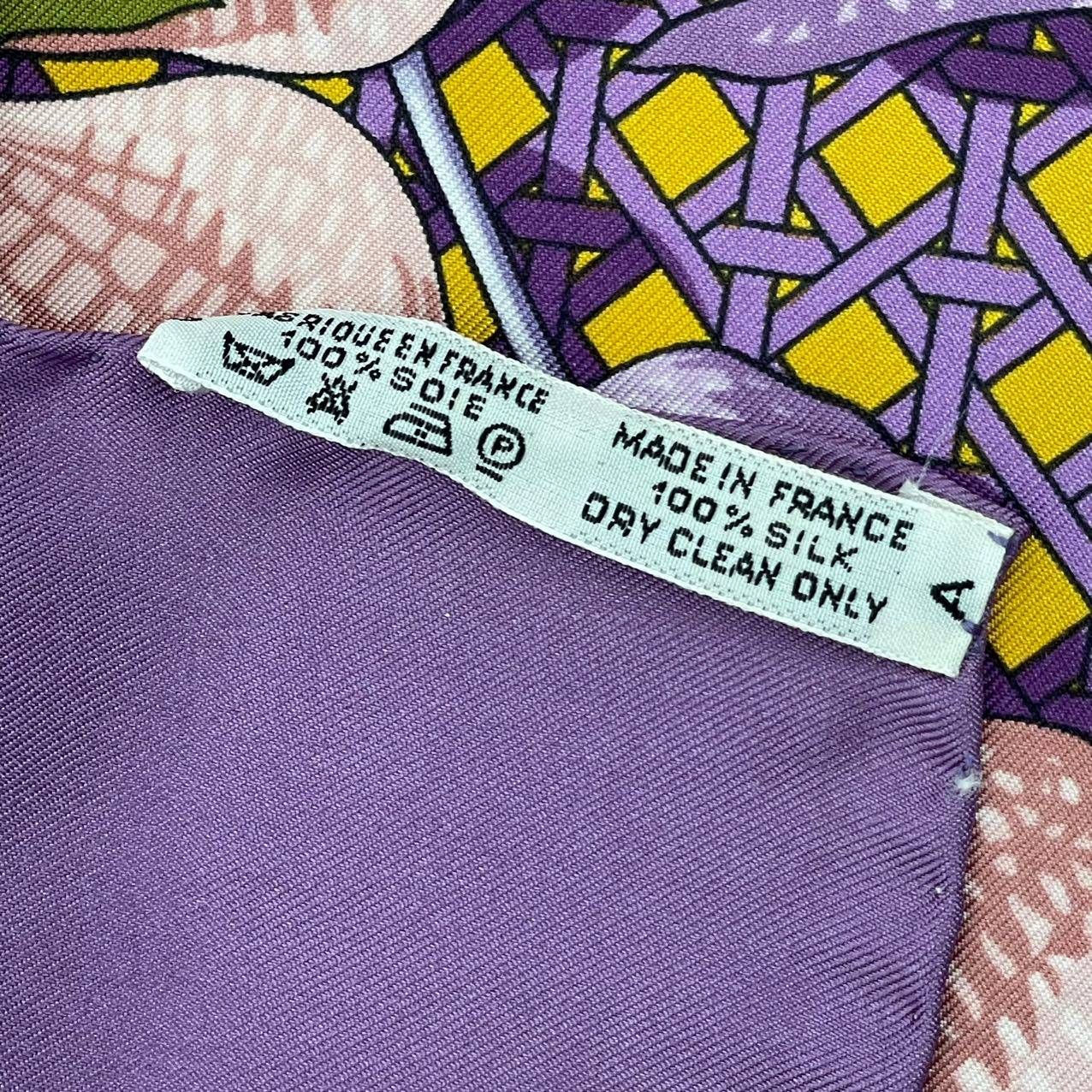 HERMES エルメス スカーフ シルク カレ90 花柄 胡蝶蘭 オーキッド 美品