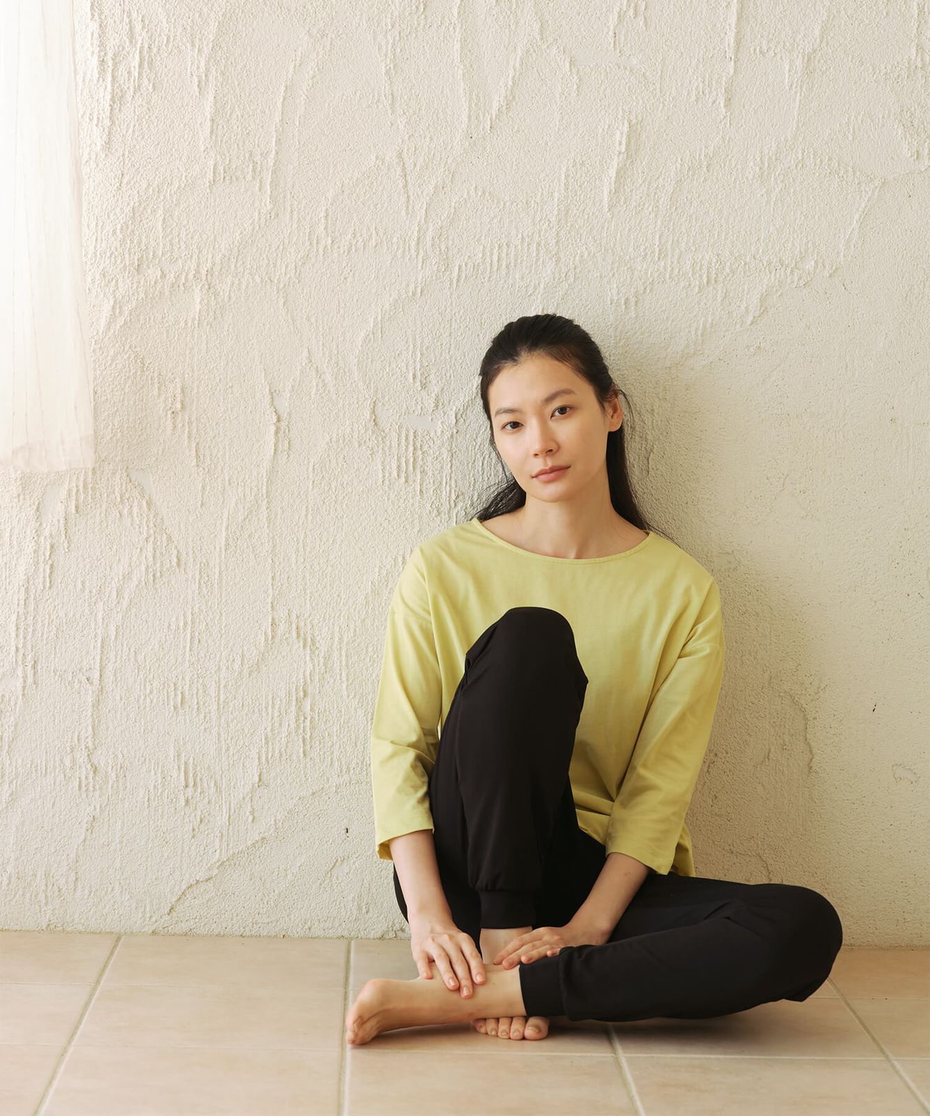 新品 suria ヨガパンツ スリア レディース ジョゼットパンツ su-p695 S