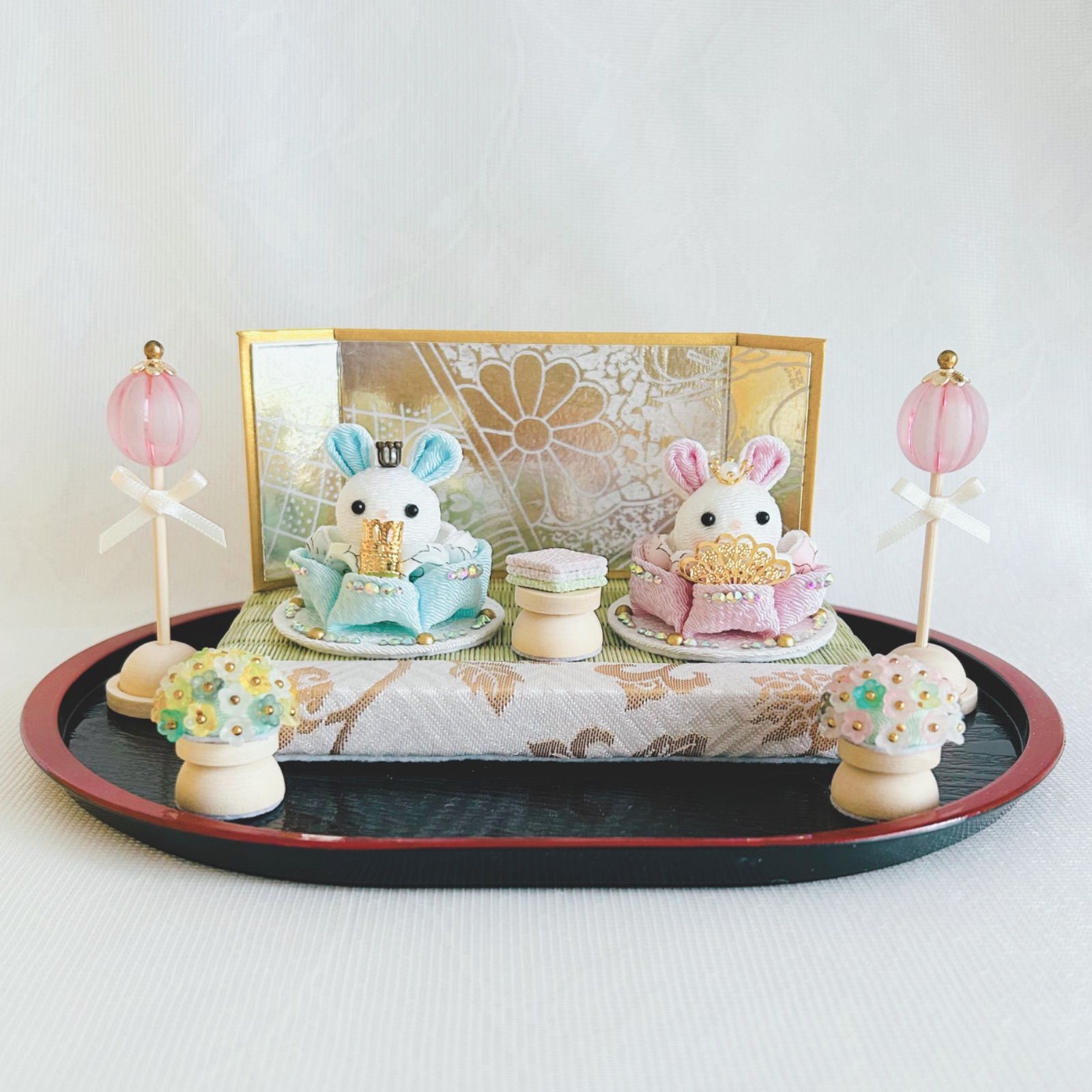 わたあめ様ご予約商品 雛人形 お雛様 ハンドメイド リバティ つまみ