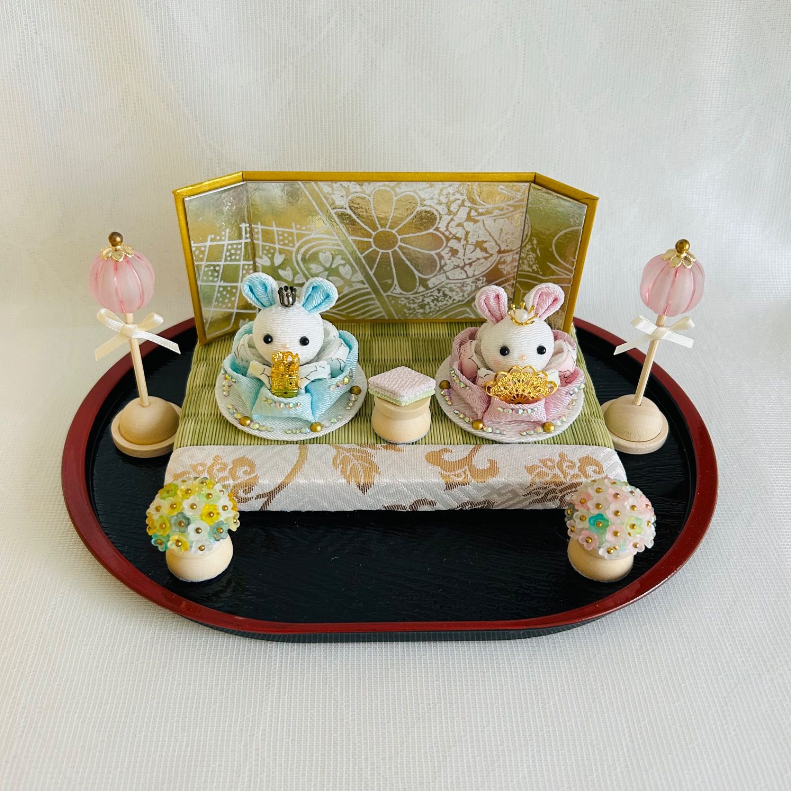 わたあめ様ご予約商品 雛人形 お雛様 ハンドメイド リバティ つまみ