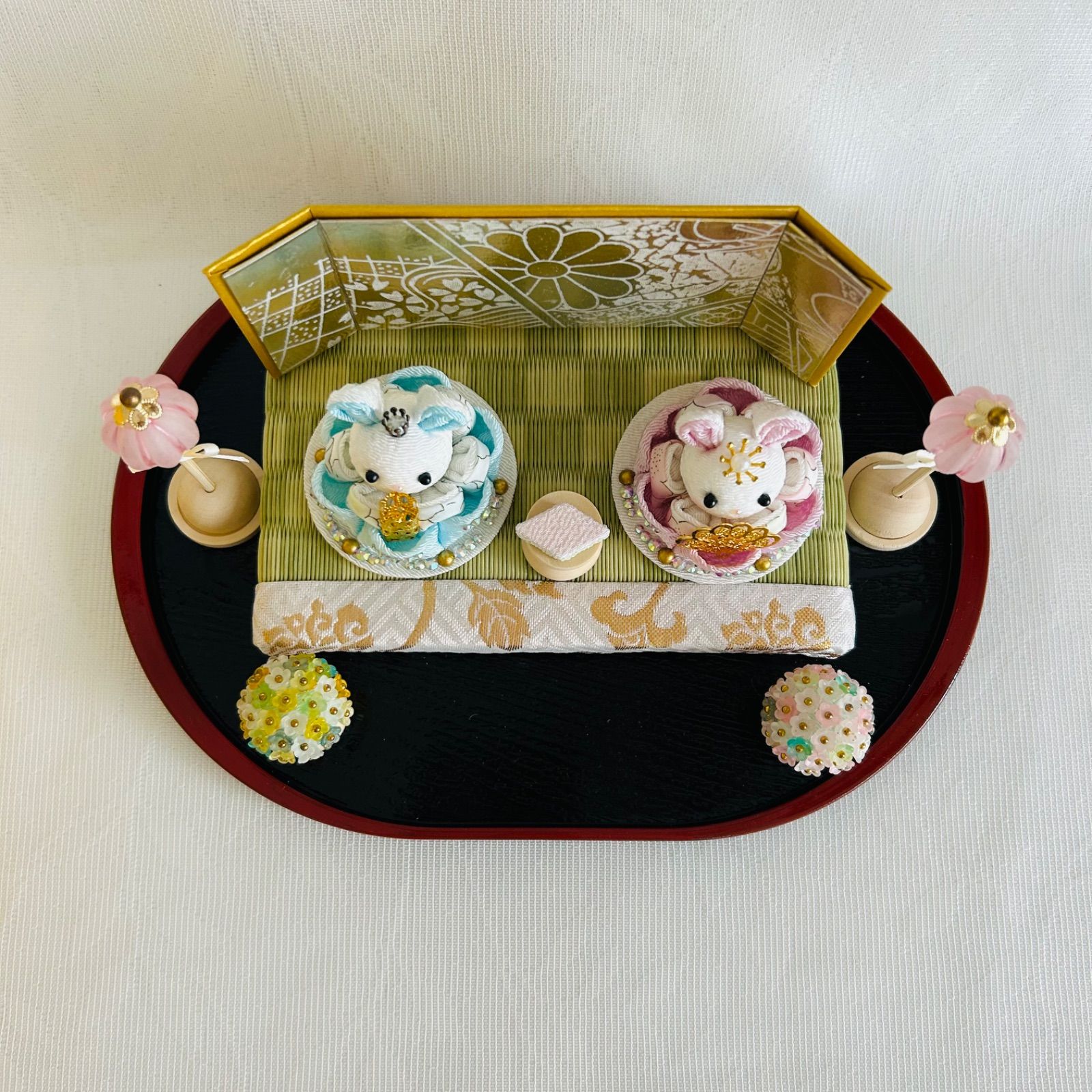 わたあめ様ご予約商品 雛人形 お雛様 ハンドメイド リバティ つまみ