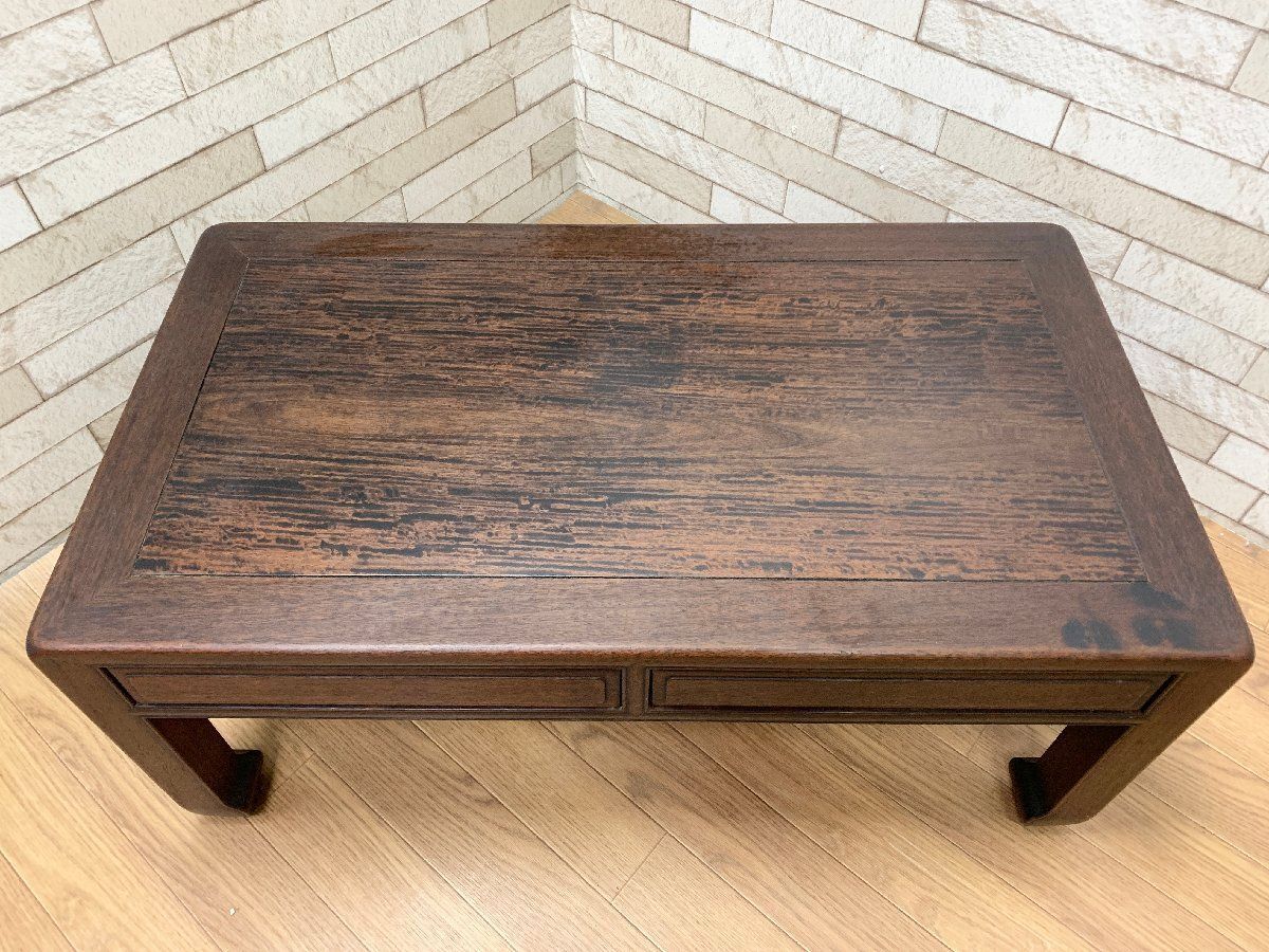 ◇昭和レトロ 文机 ローテーブル 引き出し付き 古家具 文台 和製