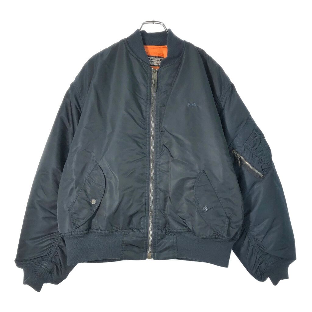 90年代 Schott ショット MA-1 フライトジャケット ミリタリー ネイビー