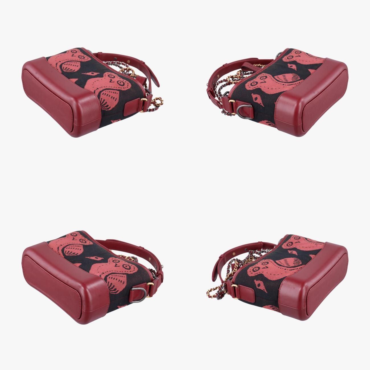 シャネルChanelガブリエル プリント レッド×ブラック ファブリック