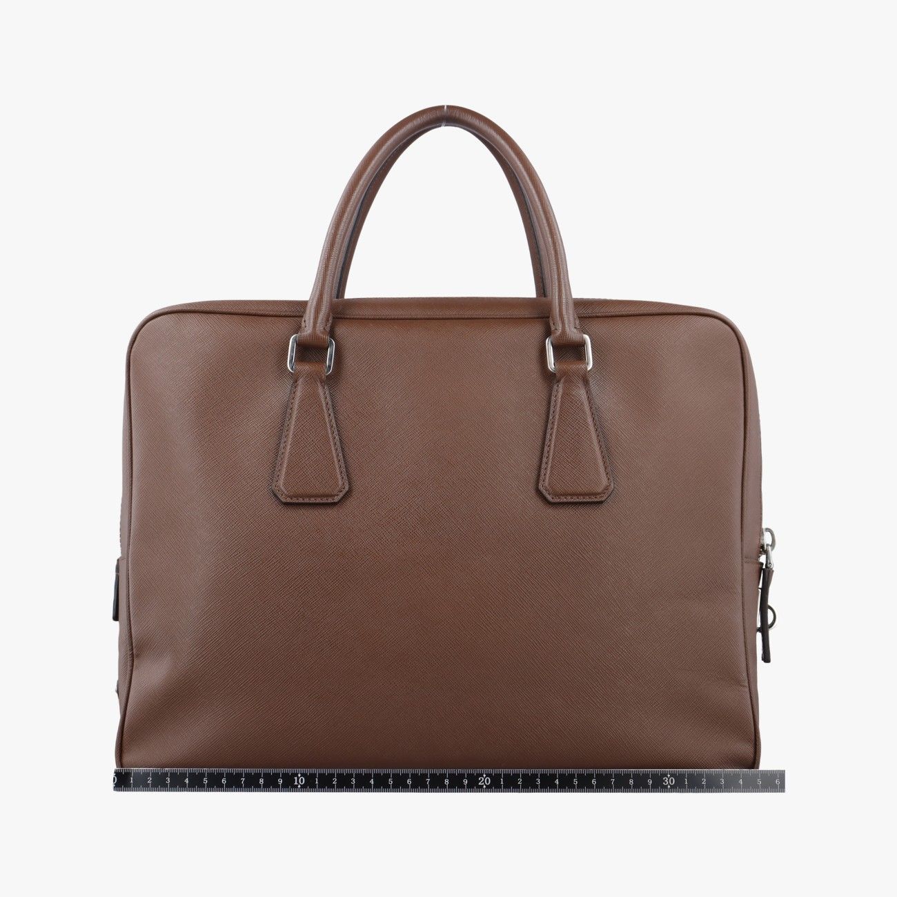 プラダPradaブリーフケース 仕事 ビジネス ブラウン サフィアーノ