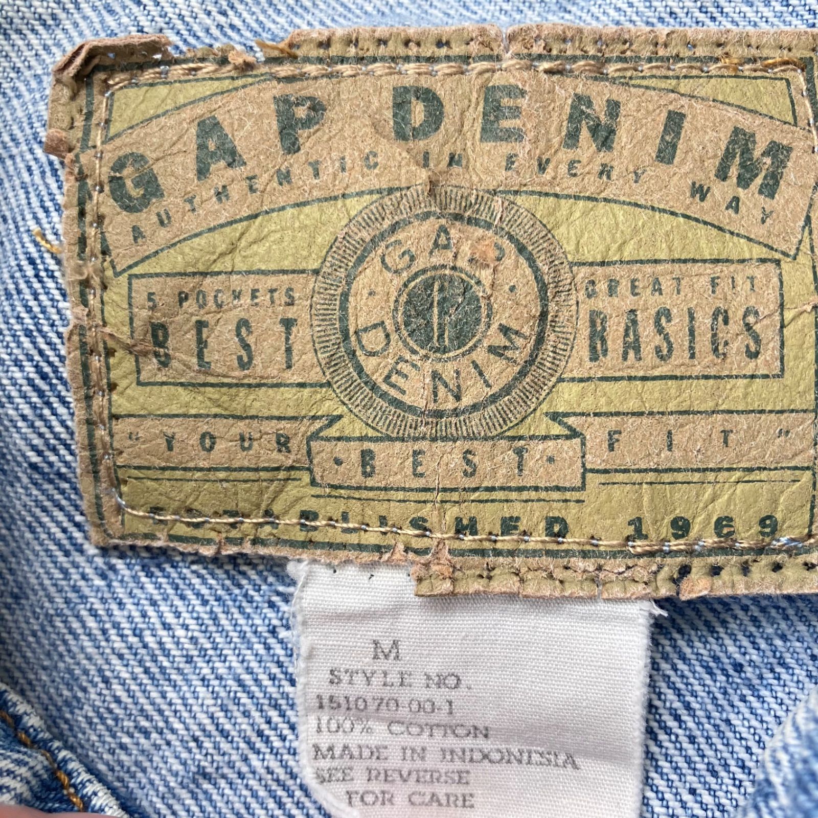 状態良 90s初頭 GAP オールドギャップ デニムジャケット Gジャン 90s