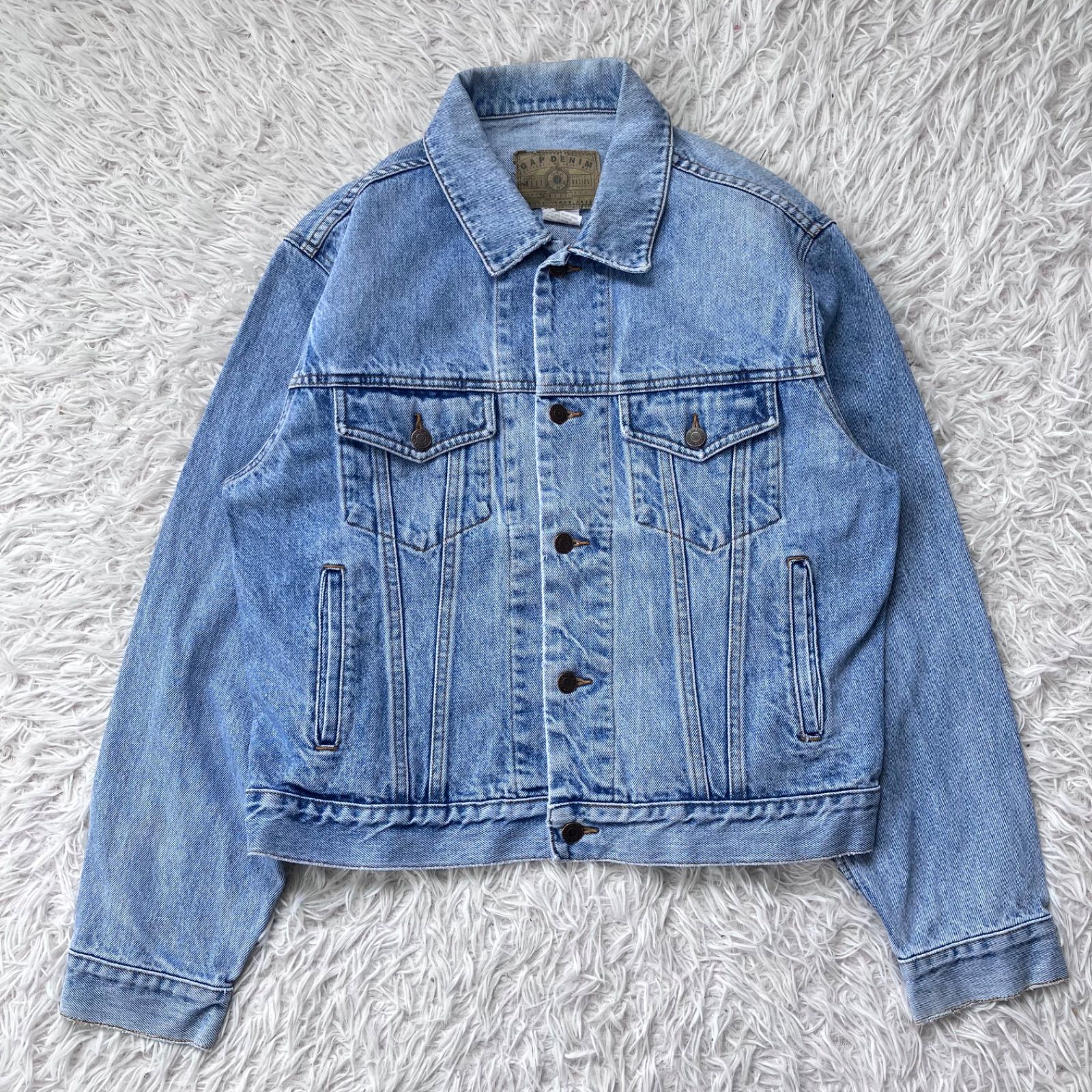 90s オールドギャップ USA製 Gジャン デニムジャケット L 7033 状態良 90s初頭 GAP オールドギャップ デニムジャケット Gジャン 90s