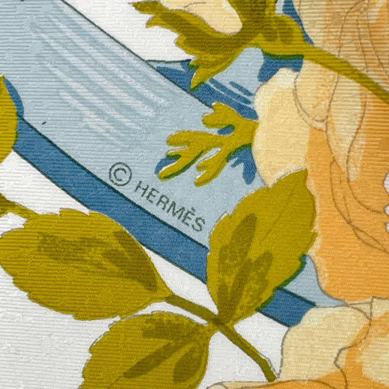 美品 HERMES エルメス スカーフ シルク カレ90 ROMANTIQUE