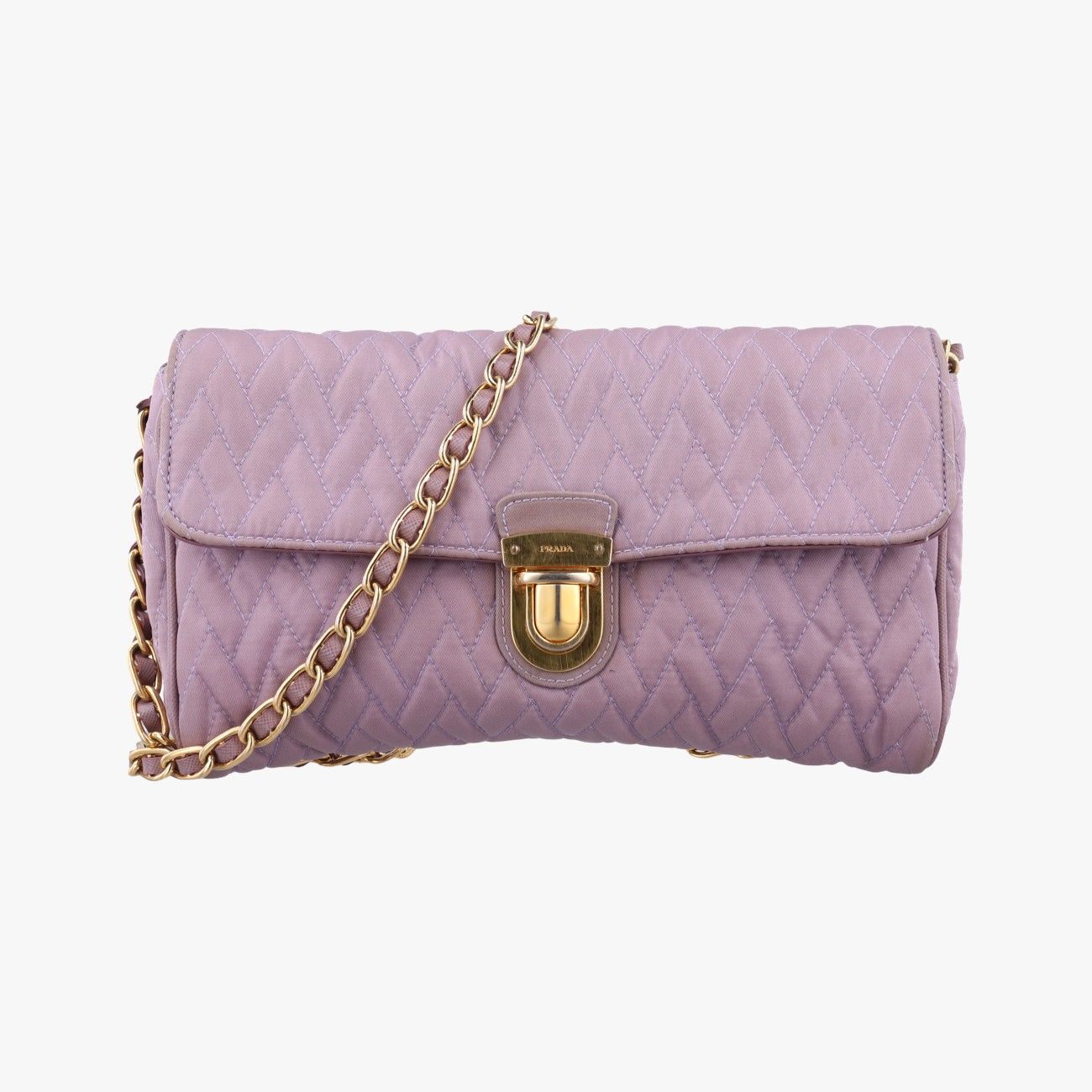 良品！✨】PRADA プラダ キルティング ダブルチェーン トートバッグ 紫 