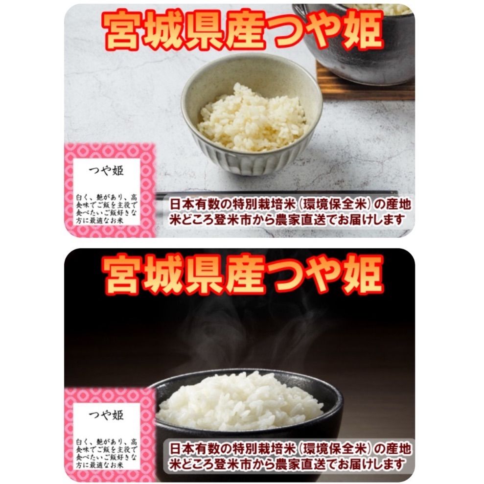 令和7年産】宮城登米産ひとめぼれ・つや姫 玄米20kg 食べ比べ - メルカリ