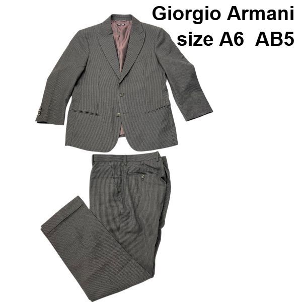 ○ ジョルジオアルマーニ スーツ SOHO ソーホーライン グレー コットン