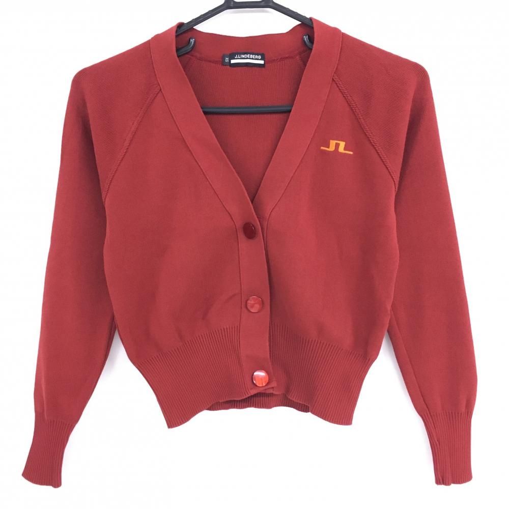 超美品】ジェイリンドバーグ ニットカーディガン レッド ショート丈