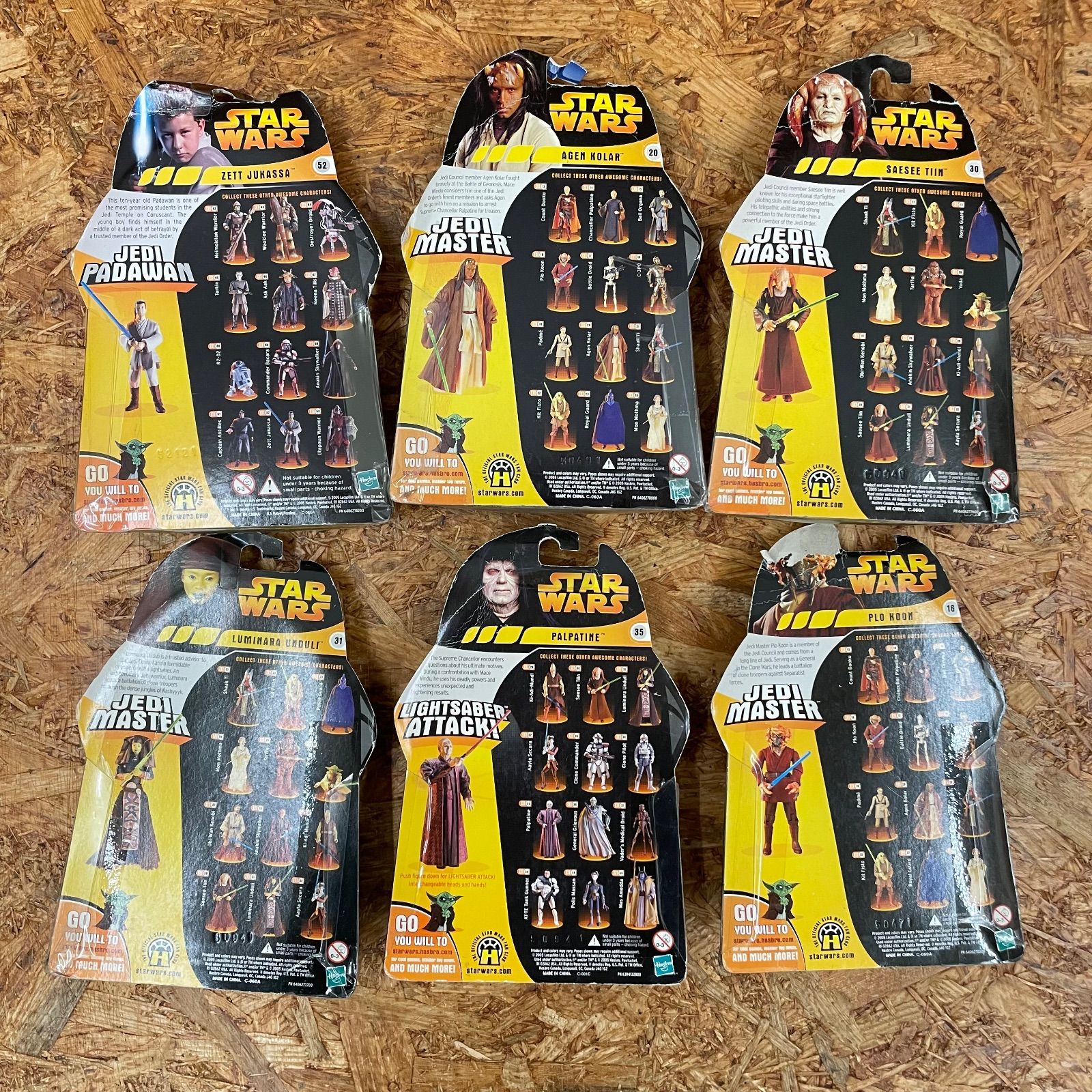 Hasbro社製 STARWARS EPISODE3 ベーシック フィギュア 6個セット 未