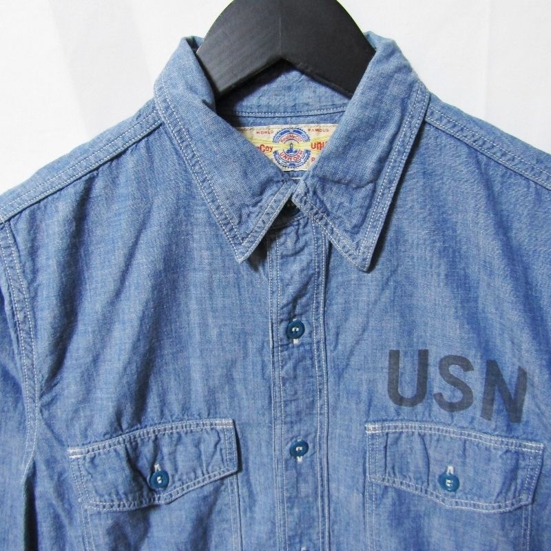 The REAL McCOY'S リアルマッコイズ 長袖シャンブレーシャツ