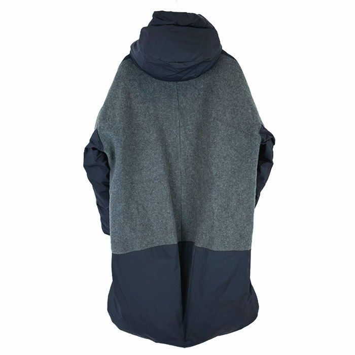 ENFOLD エンフォルド 中綿ダウンコート ネイビー×グレー 36 異