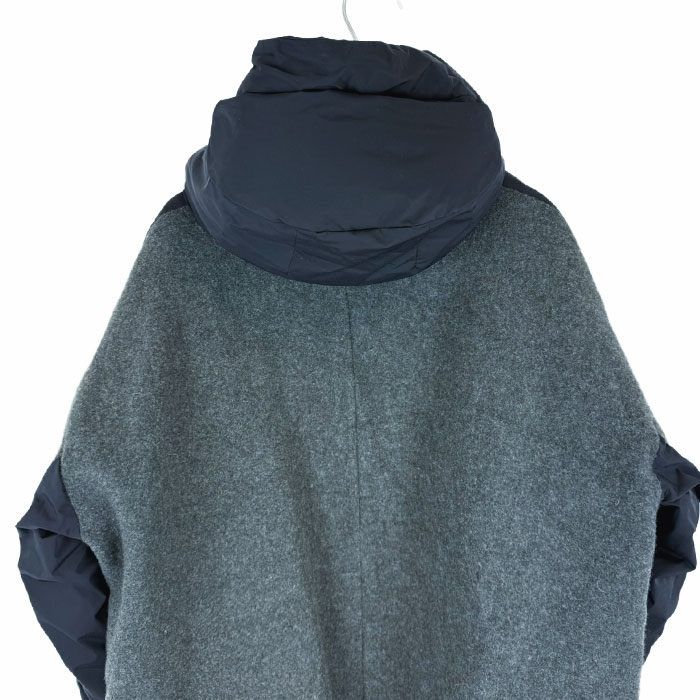 ENFOLD エンフォルド 中綿ダウンコート ネイビー×グレー 36 異